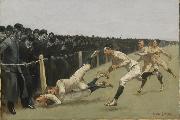 Frederic Remington Touchdown oil painting reproduction